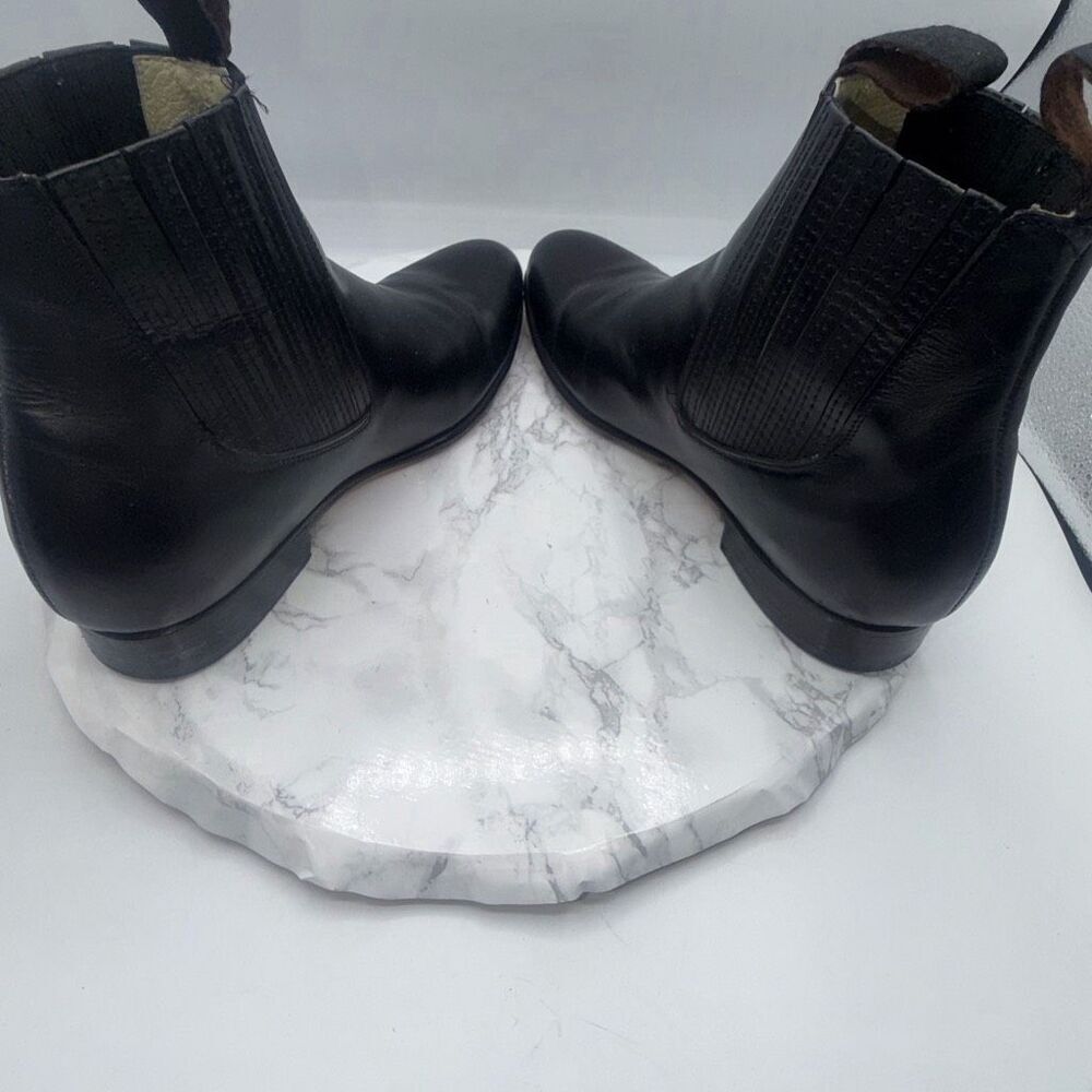 CAMARENA Black Leather Mexican Charro Boot-7.5 - Picture 6 of 8